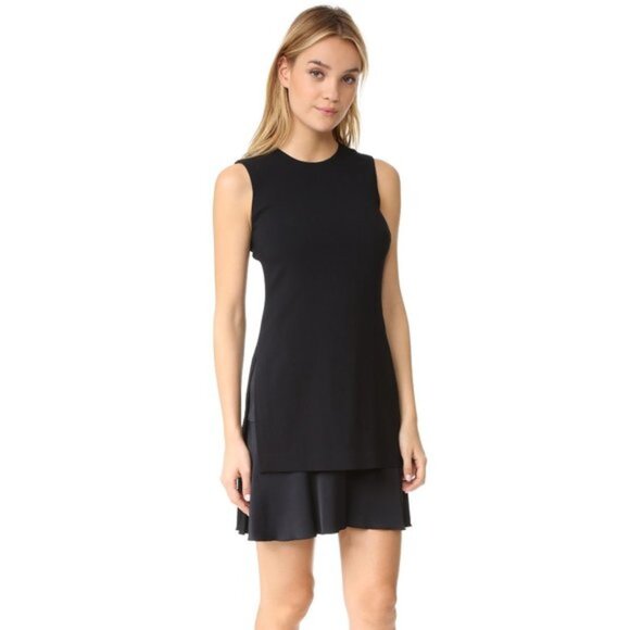Theory Malkan Sleeveless Black Layered Dress Size 6 - Picture 1 of 11